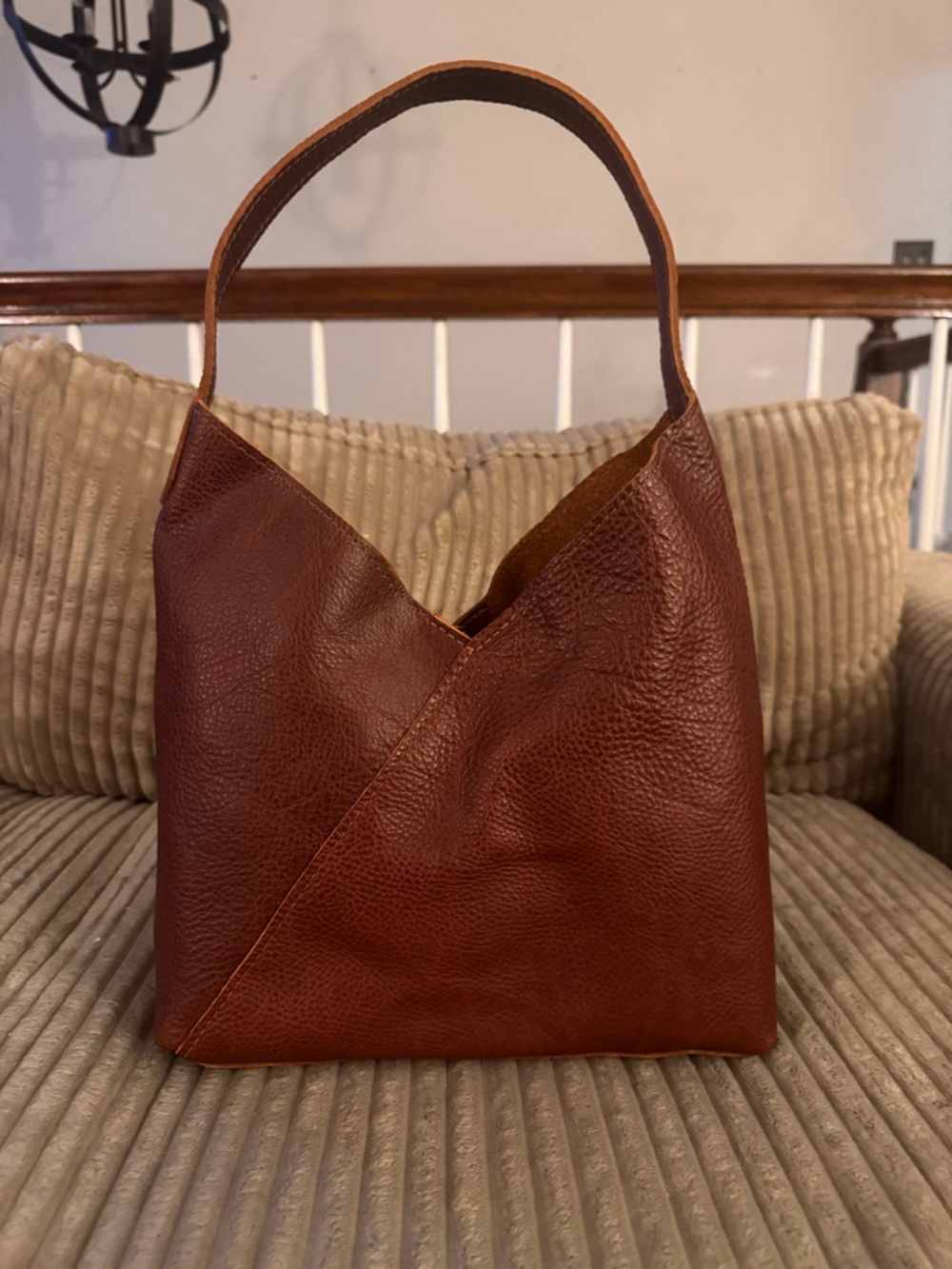 Portland Leather “Almost Perfect” Naomi Large Nutmeg Shoulder Hobo